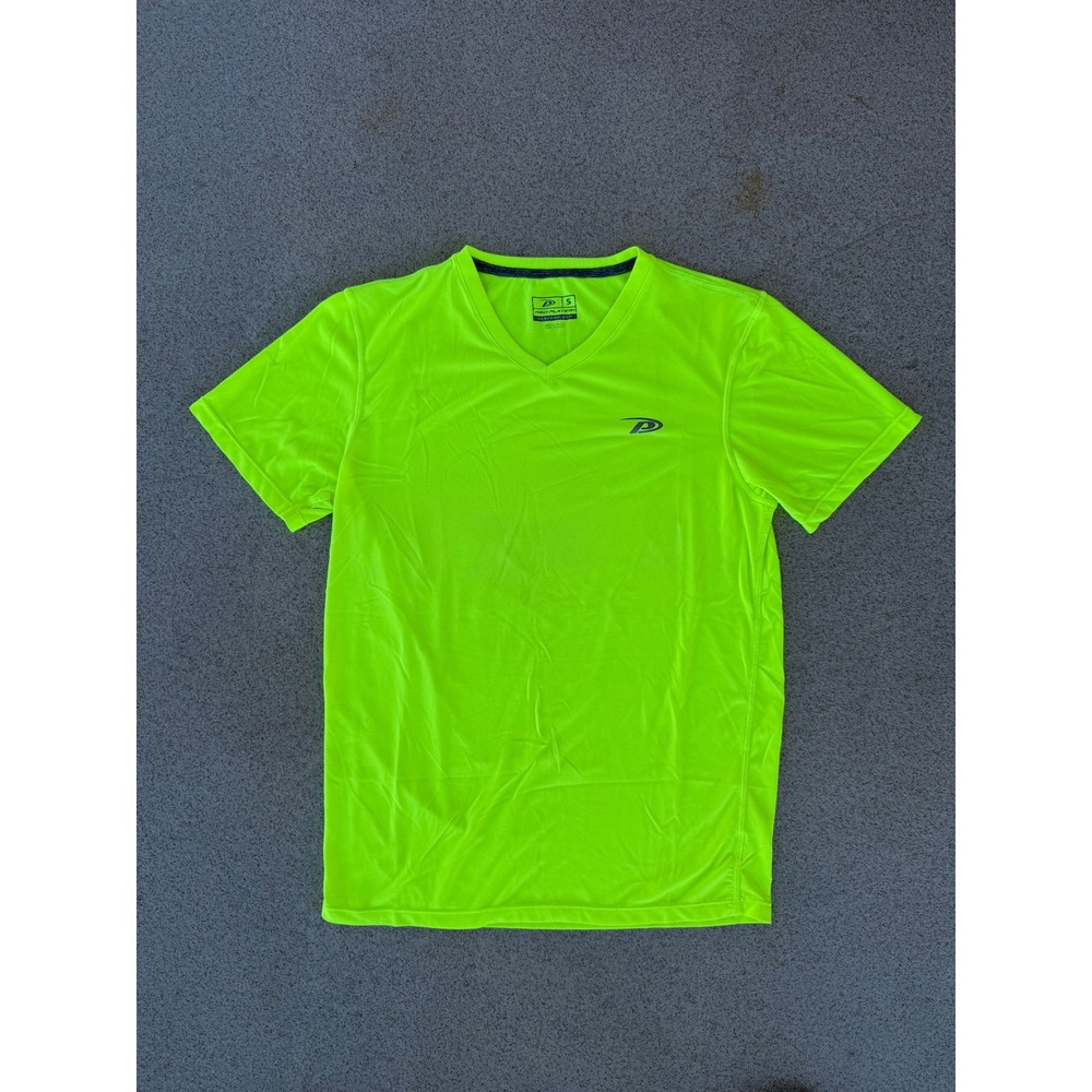 Pro Player Perform-Dri Mens Small Shirt - Neon Green V-Neck Gym Top